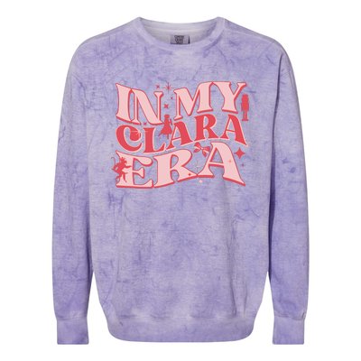 In My Clara Era Nutcracker Ballet Sugar Plum Fairy Groovy Colorblast Crewneck Sweatshirt