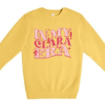 In My Clara Era Nutcracker Ballet Sugar Plum Fairy Groovy Premium Crewneck Sweatshirt