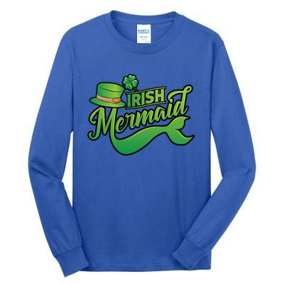 Irish Mermaid Cool St Patrick's Day Lover Funny Gift Tall Long Sleeve T-Shirt