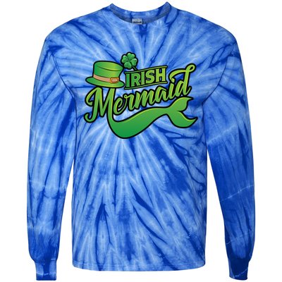 Irish Mermaid Cool St Patrick's Day Lover Funny Gift Tie-Dye Long Sleeve Shirt