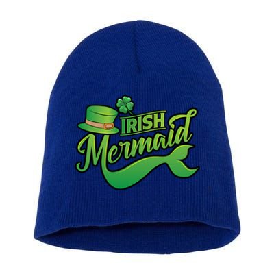 Irish Mermaid Cool St Patrick's Day Lover Funny Gift Short Acrylic Beanie