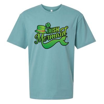 Irish Mermaid Cool St Patrick's Day Lover Funny Gift Sueded Cloud Jersey T-Shirt