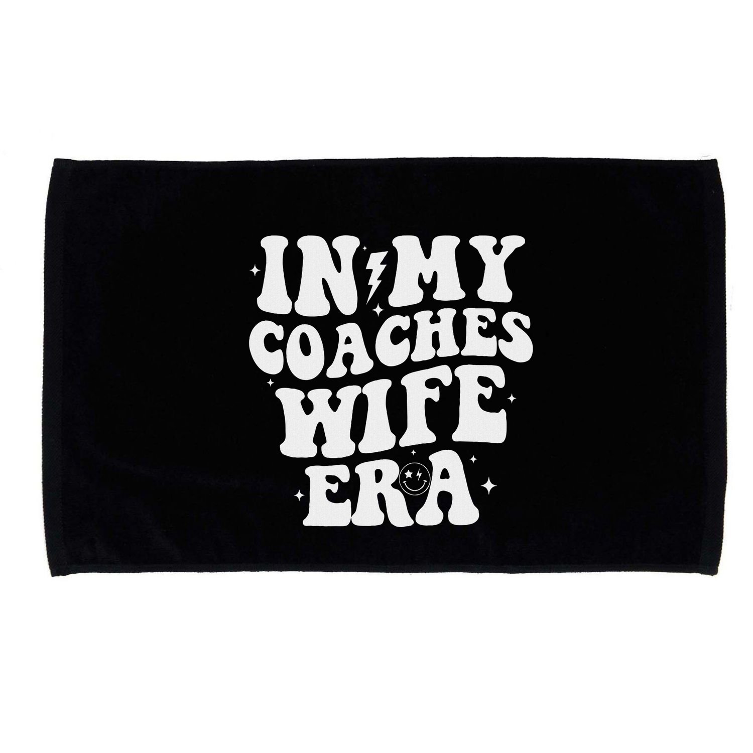 In My Coaches Wife Era Football Basketball Wife Husband Microfiber Hand Towel