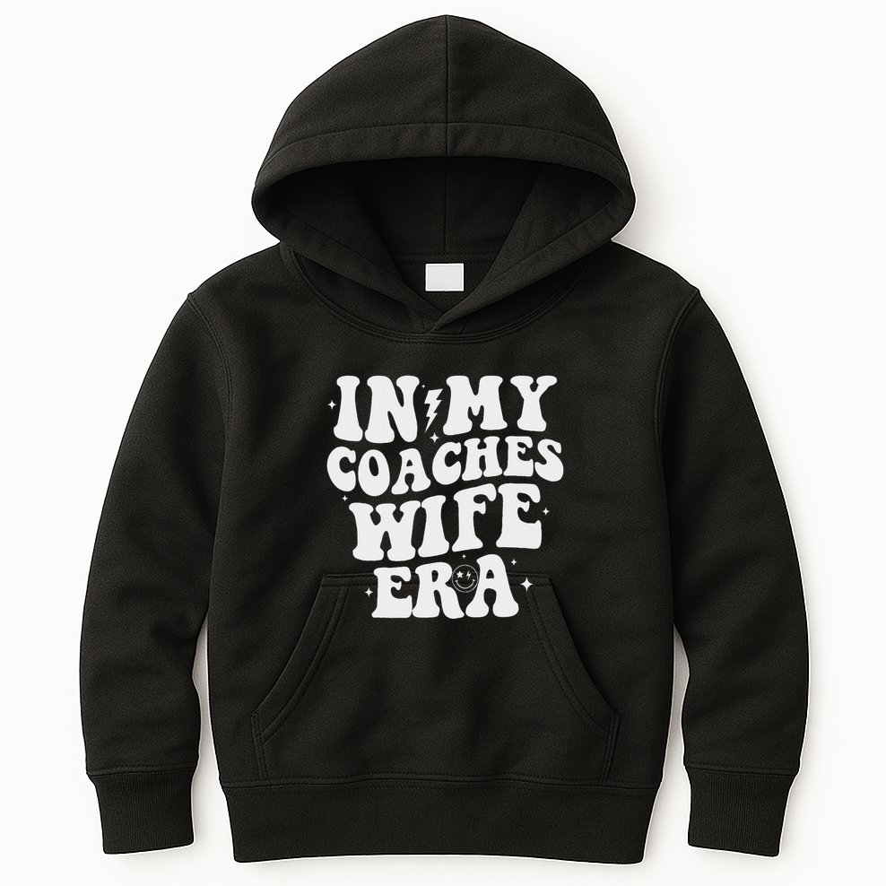 In My Coaches Wife Era Football Basketball Wife Husband Kids Hoodie