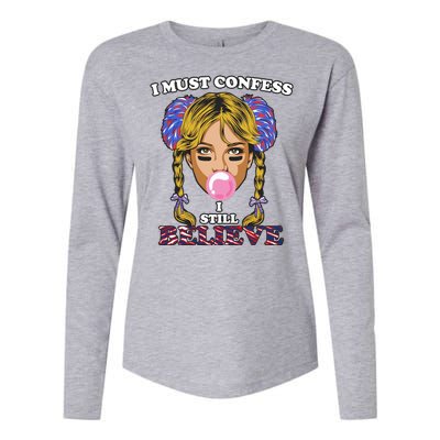 I Must Confess I Still Believe Buffalo Womens Cotton Relaxed Long Sleeve T-Shirt