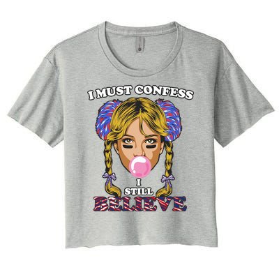 I Must Confess I Still Believe Buffalo Women's Crop Top Tee