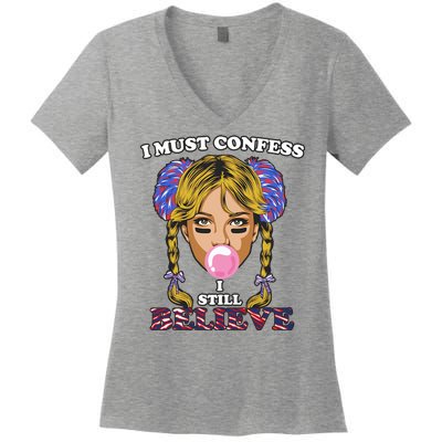 I Must Confess I Still Believe Buffalo Women's V-Neck T-Shirt