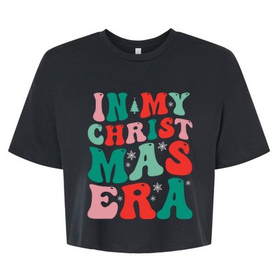 In My Christmas Era Groovy Xmas Bella+Canvas Jersey Crop Tee