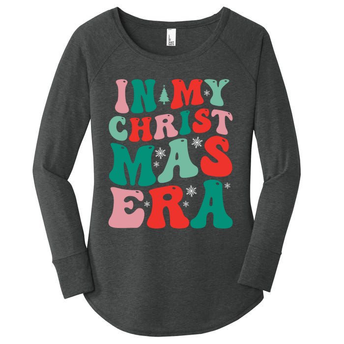 In My Christmas Era Groovy Xmas Women's Perfect Tri Tunic Long Sleeve Shirt