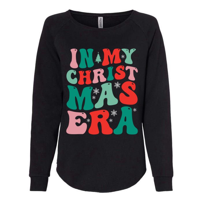 In My Christmas Era Groovy Xmas Womens California Wash Sweatshirt