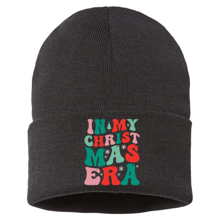 In My Christmas Era Groovy Xmas Sustainable Knit Beanie