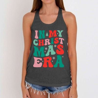 In My Christmas Era Groovy Xmas Women's Knotted Racerback Tank