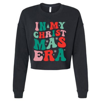 In My Christmas Era Groovy Xmas Cropped Pullover Crew