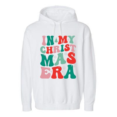 In My Christmas Era Groovy Xmas Garment-Dyed Fleece Hoodie