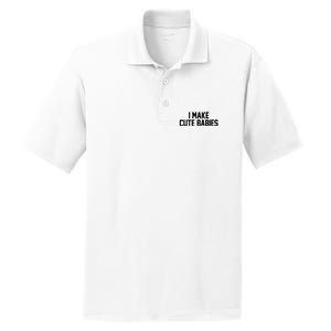 I Make Cute Babies Funny New Dad Mom Gift PosiCharge RacerMesh Polo