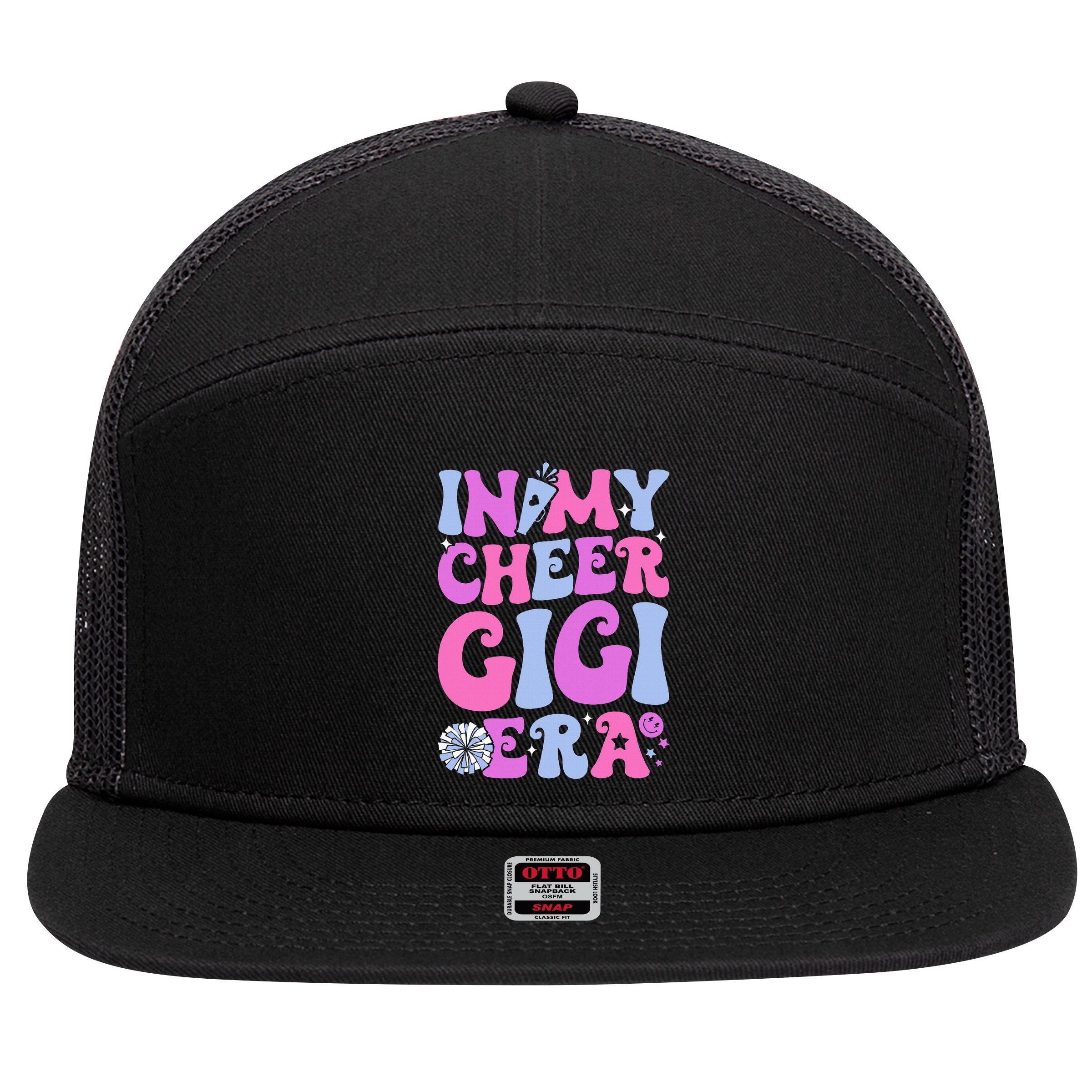 In My Cheer Gigi Era Cheerleading 7 Panel Mesh Trucker Snapback Hat