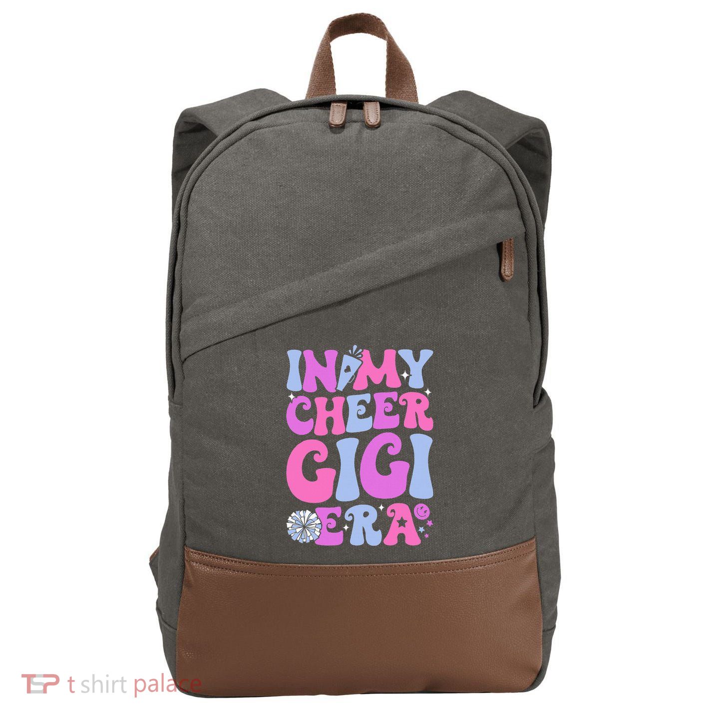 In My Cheer Gigi Era Cheerleading Cotton Canvas Backpack