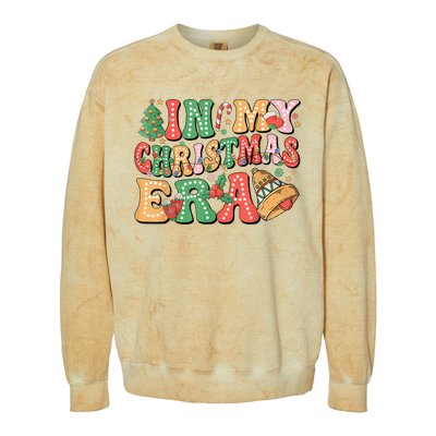 In My Christmas Era Retro Groovy Christmas Colorblast Crewneck Sweatshirt