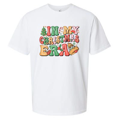 In My Christmas Era Retro Groovy Christmas Sueded Cloud Jersey T-Shirt