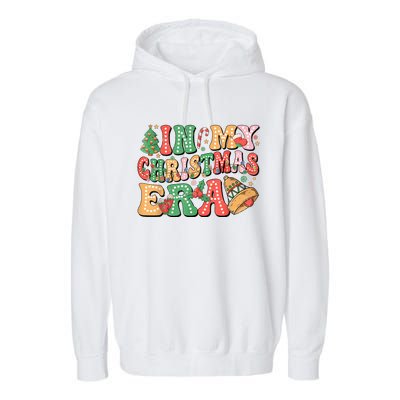 In My Christmas Era Retro Groovy Christmas Garment-Dyed Fleece Hoodie