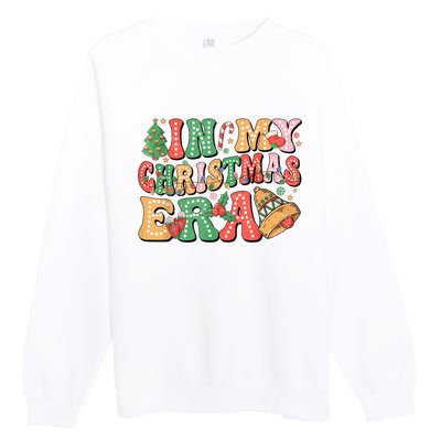 In My Christmas Era Retro Groovy Christmas Premium Crewneck Sweatshirt