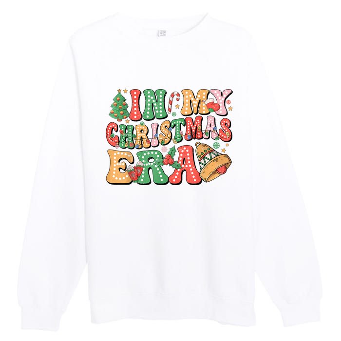 In My Christmas Era Retro Groovy Christmas Premium Crewneck Sweatshirt