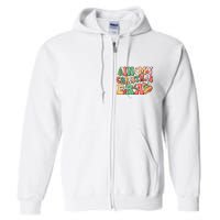 In My Christmas Era Retro Groovy Christmas Full Zip Hoodie