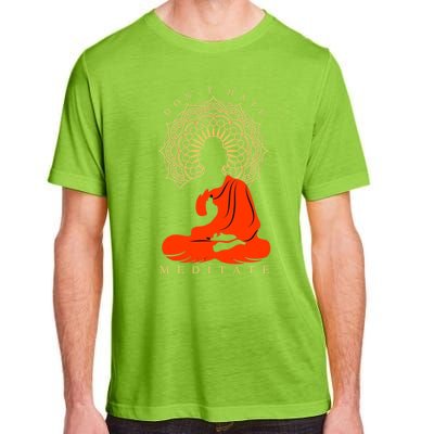 I Meditate Cute Gift Adult ChromaSoft Performance T-Shirt