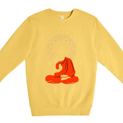 I Meditate Cute Gift Premium Crewneck Sweatshirt