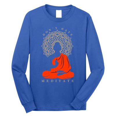 I Meditate Cute Gift Long Sleeve Shirt