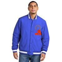 I Meditate Cute Gift Insulated Varsity Jacket