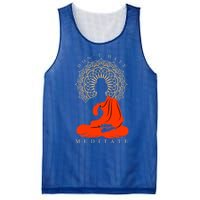 I Meditate Cute Gift Mesh Reversible Basketball Jersey Tank