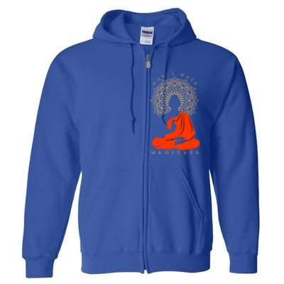 I Meditate Cute Gift Full Zip Hoodie