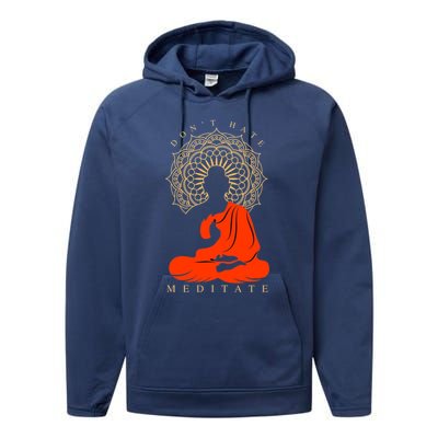 I Meditate Cute Gift Performance Fleece Hoodie