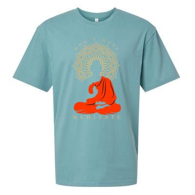 I Meditate Cute Gift Sueded Cloud Jersey T-Shirt