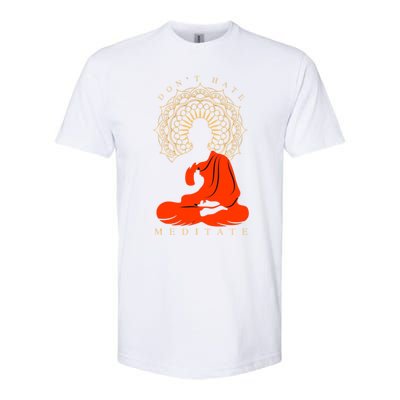 I Meditate Cute Gift Softstyle CVC T-Shirt