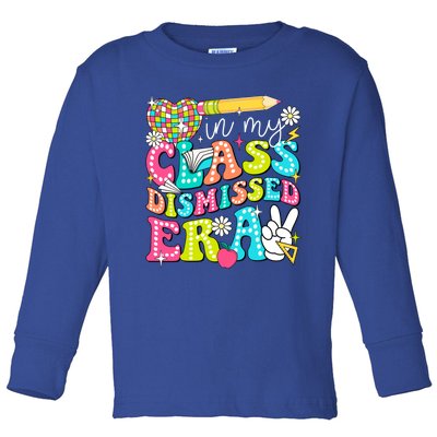 In My Class Dismissed Era Graduate Last Day Of School Groovy Great Gift Toddler Long Sleeve Shirt