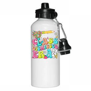 In My Class Dismissed Era Graduate Last Day Of School Groovy Great Gift Aluminum Water Bottle