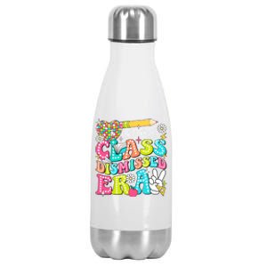 In My Class Dismissed Era Graduate Last Day Of School Groovy Great Gift Stainless Steel Insulated Water Bottle