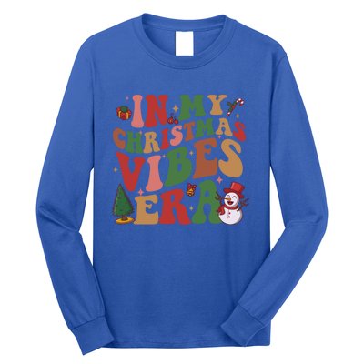 In My Christmas Vibes Era Groovy Christmas Matching Family Cool Gift Long Sleeve Shirt