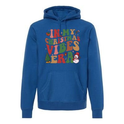 In My Christmas Vibes Era Groovy Christmas Matching Family Cool Gift Premium Hoodie