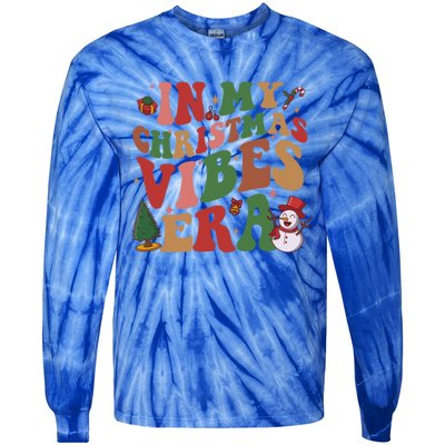 In My Christmas Vibes Era Groovy Christmas Matching Family Cool Gift Tie-Dye Long Sleeve Shirt