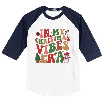 In My Christmas Vibes Era Groovy Christmas Matching Family Cool Gift Baseball Sleeve Shirt