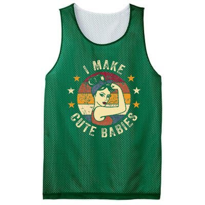 I Make Cute Babies Tee Vintage Funny Moms Mother´s Mesh Reversible Basketball Jersey Tank