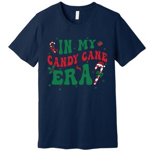 In My Candy Cane Era Groovy Christmas Holiday Xmas Premium T-Shirt