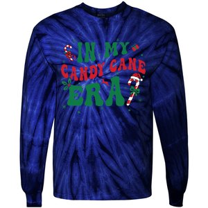 In My Candy Cane Era Groovy Christmas Holiday Xmas Tie-Dye Long Sleeve Shirt