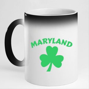 Irish Maryland Clover 11oz Black Color Changing Mug