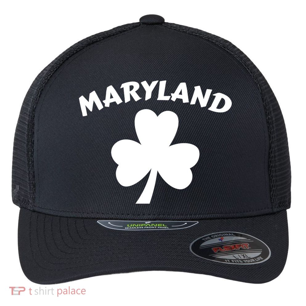 Irish Maryland Clover Flexfit Unipanel Trucker Cap