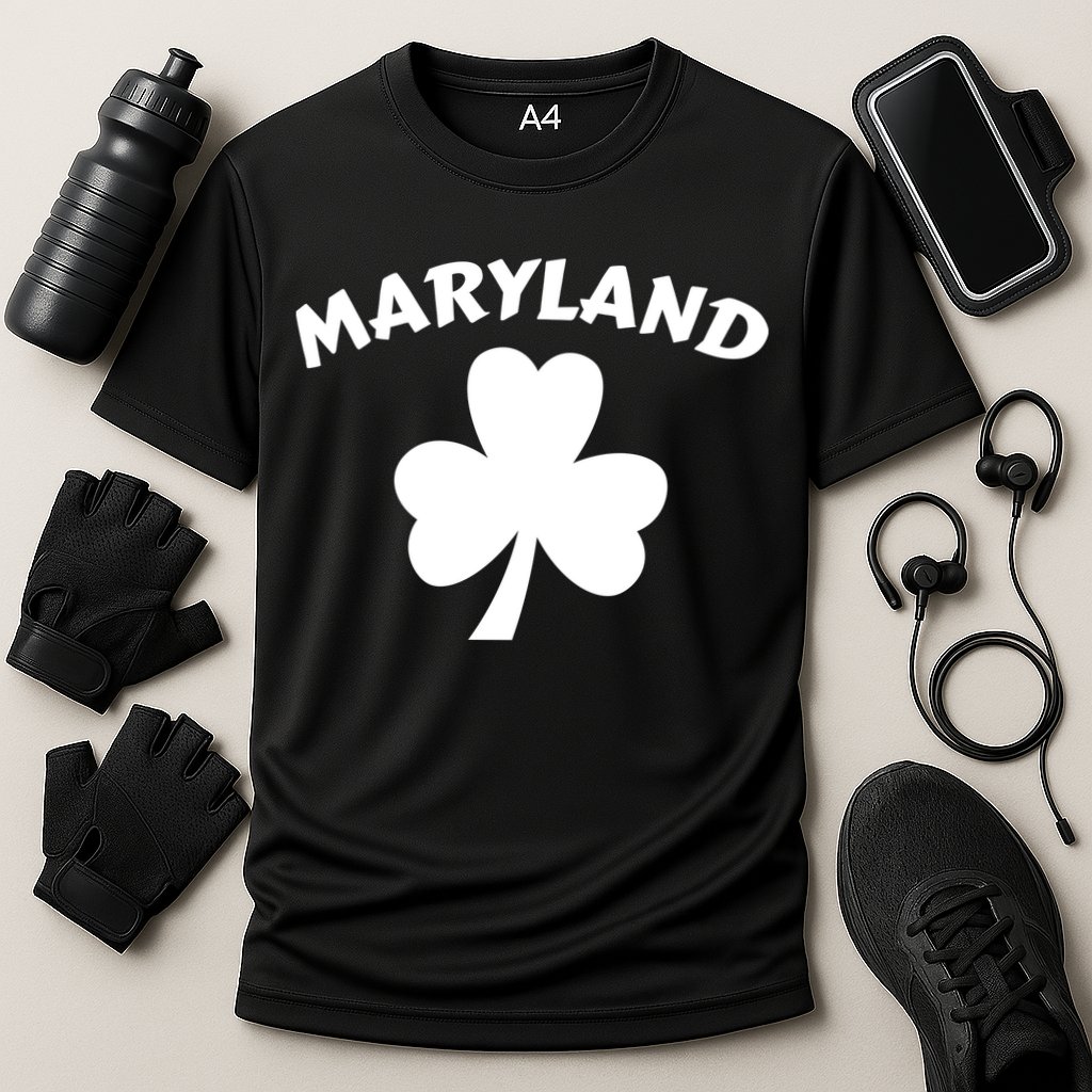 Irish Maryland Clover Cooling Performance Crew T-Shirt