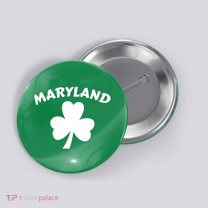 Irish Maryland Clover Button